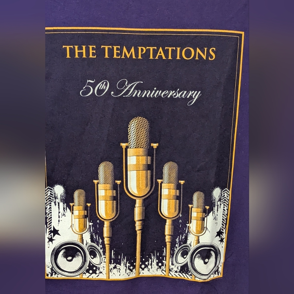 The Temptations 50th Anniversary T-Shirt Purple EUC - Picture 3 of 8